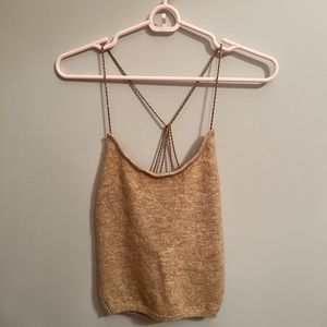 Zara knit tank with chain straps